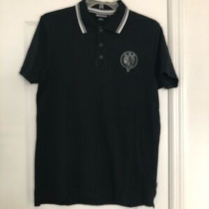 BMW Motorrad Black Polo Shirt with White Trim